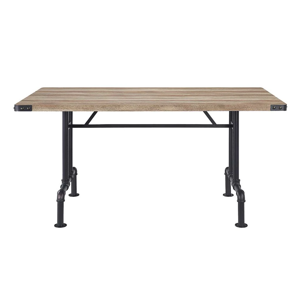 Long-Lasting Edina – Dining Table – Oak amp Sandy Black Artisan