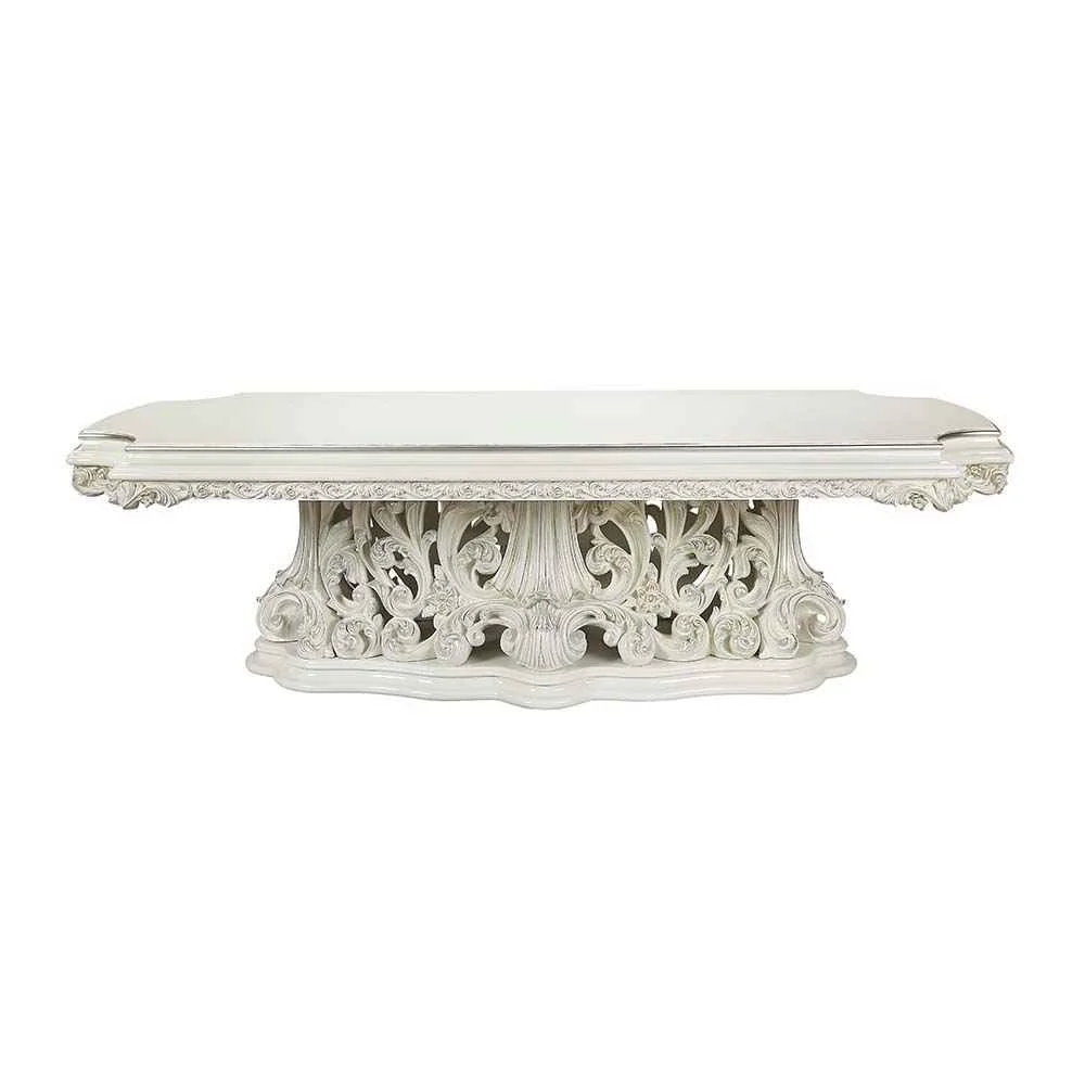 Lightweight Adara – Dining Table – Antique White Modern