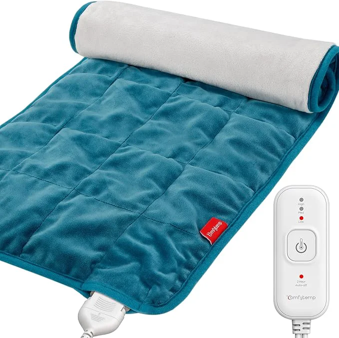 Exclusive Comfytemp Weighted Heating Pad for Back Period FSA Eligible Electric Heat Pad Relaxed