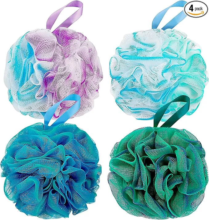 Proven DadyMart Shower Loofah Sponge Pouf – XL Exfoliating Bath Puff Body Scrubber Premium