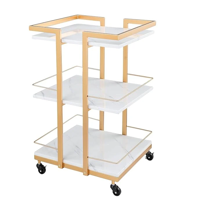 Artisan Esthetician Cart with Wheels Utility Salon Rolling Trolley Tattoo Manicure Fashionable