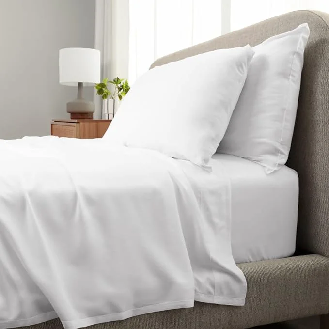 Smart Cariloha Aloha Soft 4-Piece Sheet Set White Full Made from Viscose derived from Bamboo Introductory Sheet Line Top-Quality