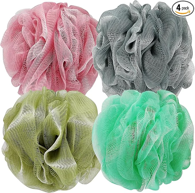 Reusable DadyMart Bath Shower Loofah Sponge 60g Bath Mesh Pouf Shower Ball Body Scrubber Prestigious