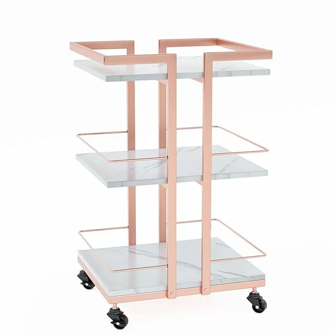 Healthy Esthetician Cart with Wheels Utility Salon Rolling Trolley Mobile Storage Smooth