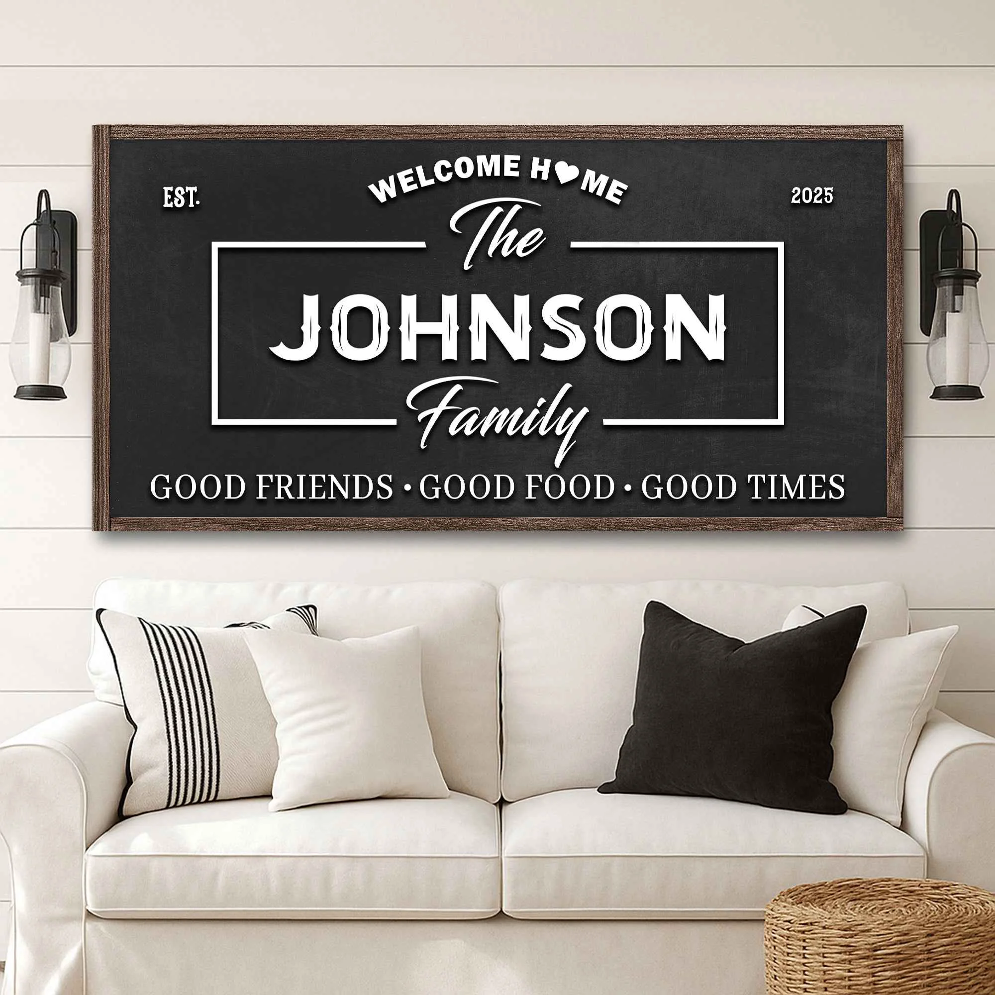 High-End Welcome Home Wall Sign Practical