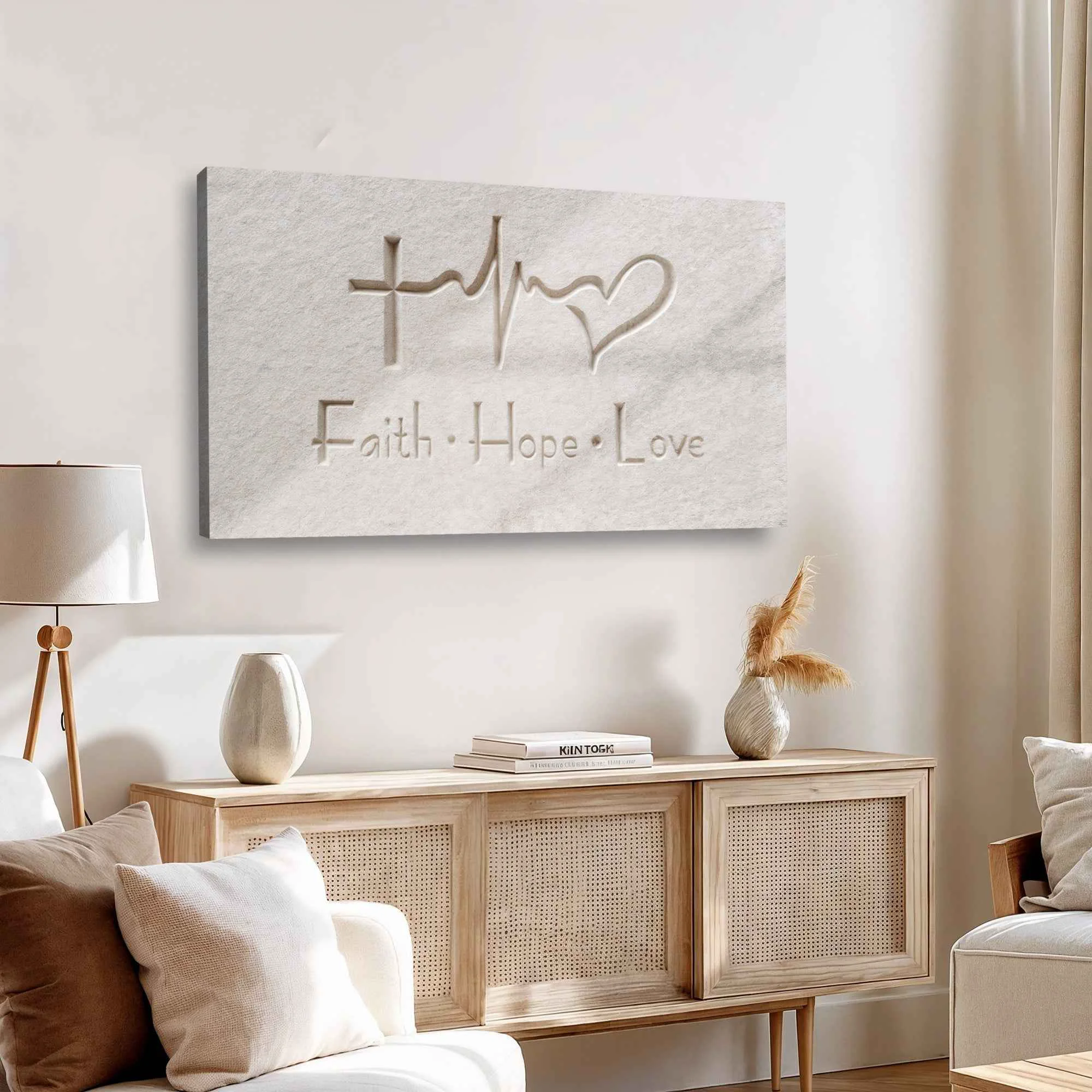 Stylish Faith Hope Love Faith Wall Art IV Selected