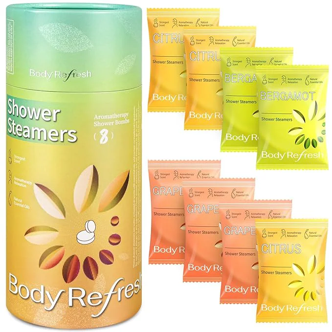 Luxury BodyRefresh Shower Steamers Aromatherapy 8 Pack Practical
