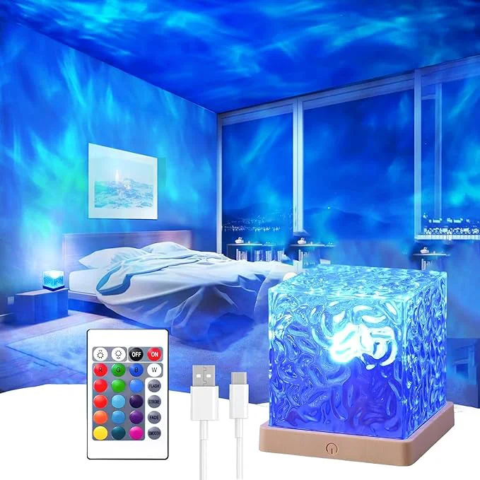 Certified Ocean Wave Projector Light 16 Color Rechargeable Ocean Lamp Expertly Made