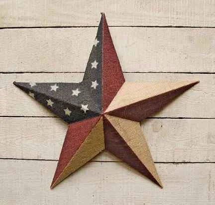 Responsible Americana Burlap Star Wall Decor 18 quot – Farmhouse Patriotic Accent Green