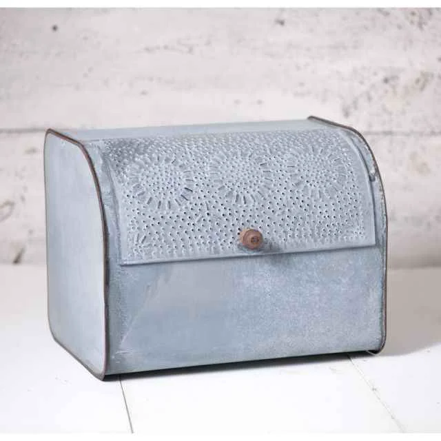 Organic Rustic Weathered Zinc Bread Box World-Class