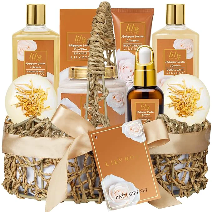 Soft Mother’s Day Gift Basket for Mom Gifts for Women Spa Gift Basket for Women Natural