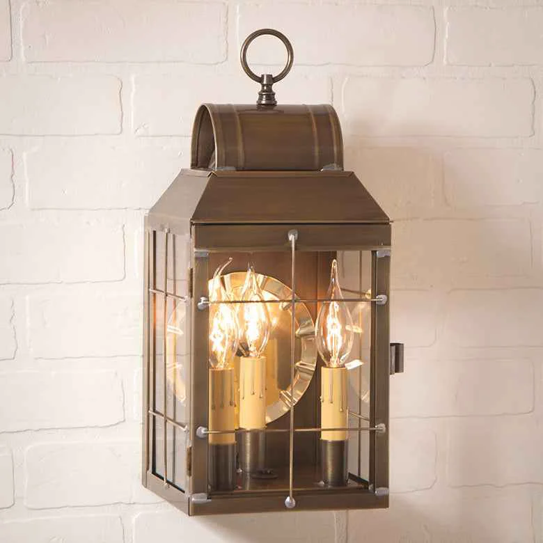 Original Martha 39 s Wall Lantern in Weathered Brass Genuine