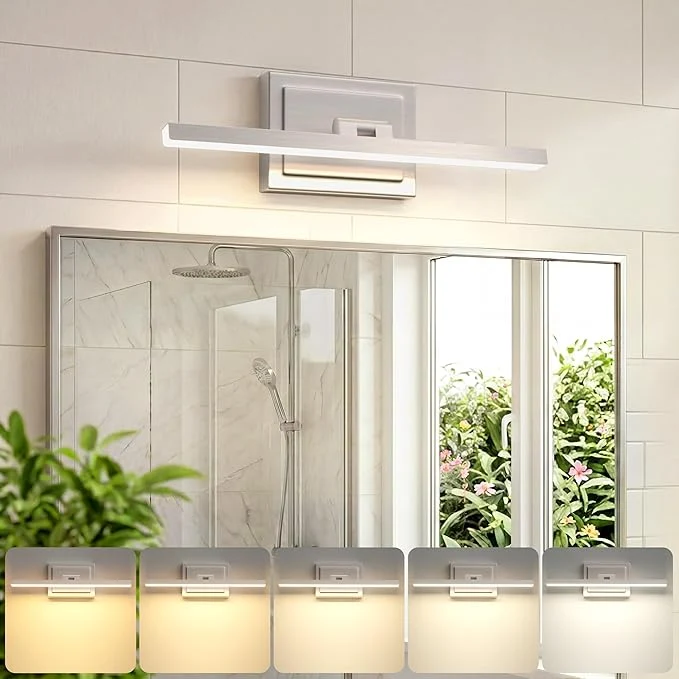 Reusable VOLISUN Modern Bathroom Vanity Light 15.7 inch 12W Dimmable 5CCT Led Bathroom Certified