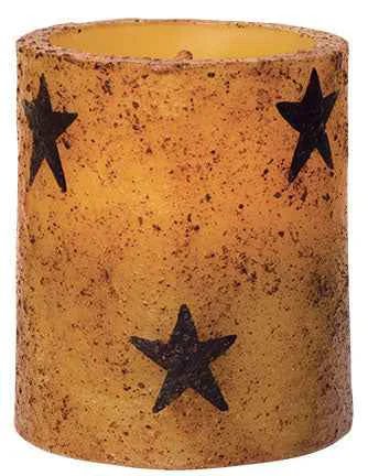 Genuine 3.5 quot Burnt Mustard Star Timer Pillar First-Class