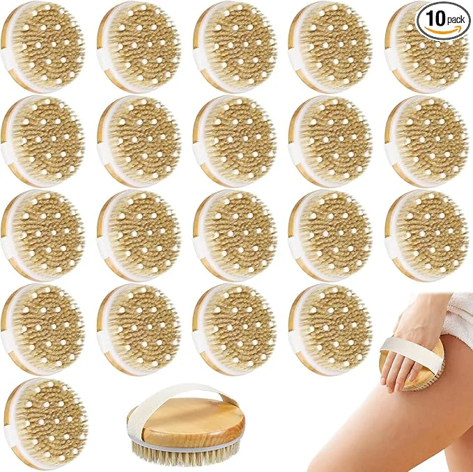 Smart Gejoy 10 Pcs Dry Brushing Body Brush Elegant