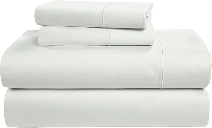 Eco-Friendly LANE LINEN Egyptian Mercerized Cotton King Size Sheets Set Eco Friendly Sustainably Produced No Pill Fade Resistant 15 Iinch Deep Pocket King Sheet Set – Vaporous Gray High-Quality