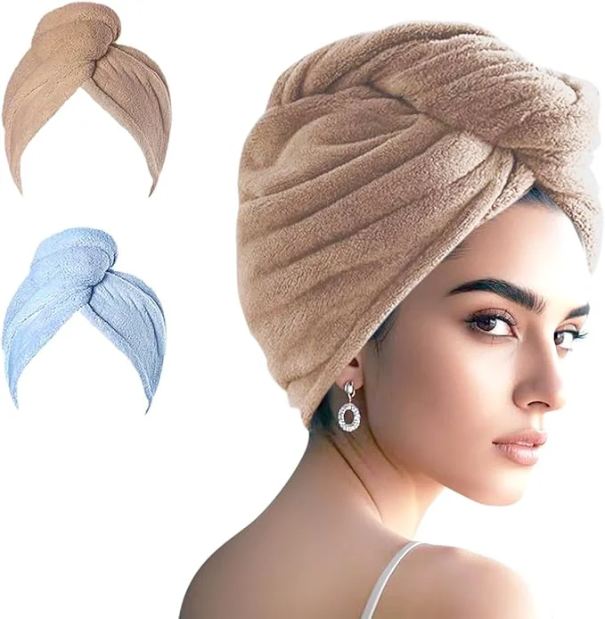 Solid Microfiber Hair Drying Towel Wrap Safe