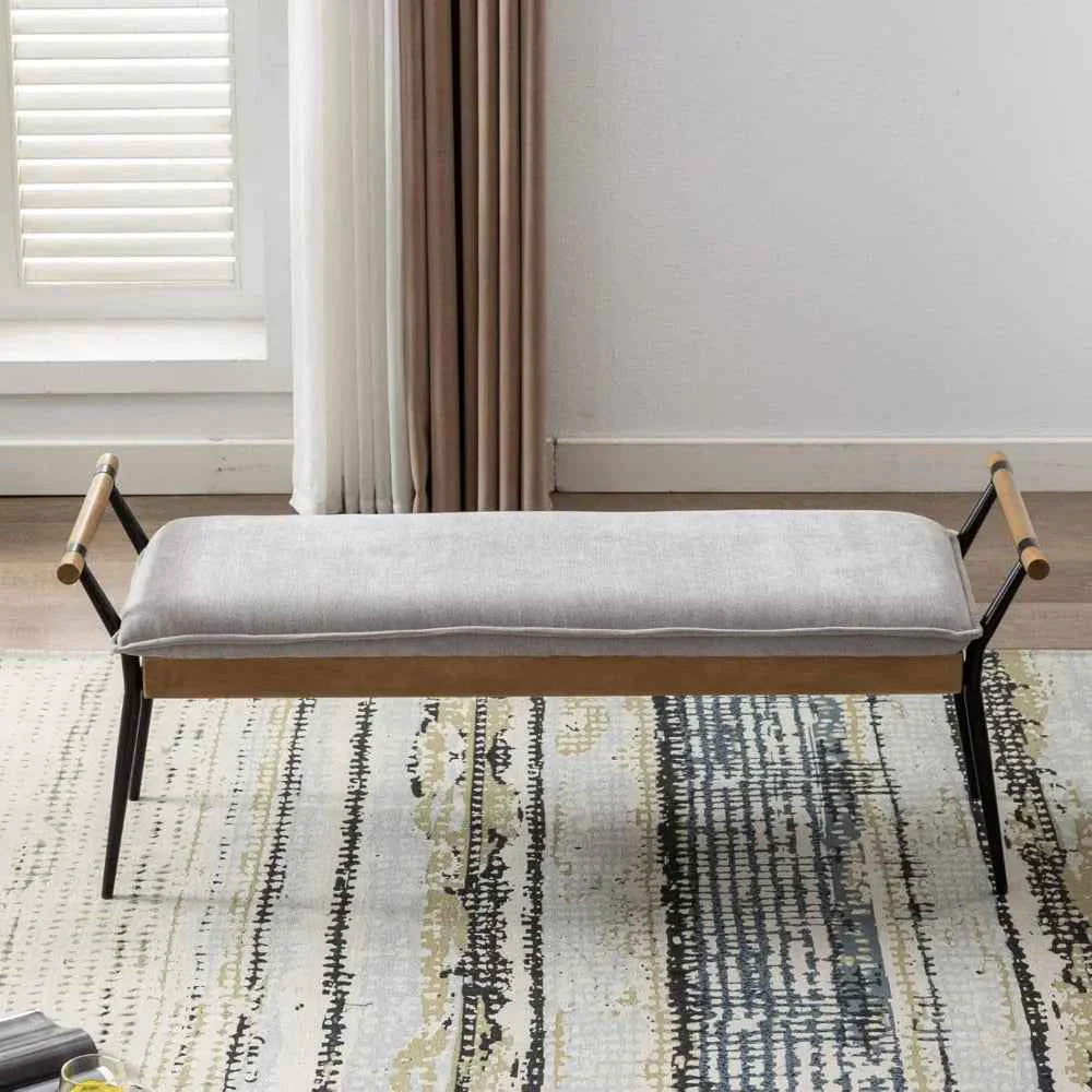 Pure Chenille Storage Bench with Entryway Shelf and Modern Design Exceptional