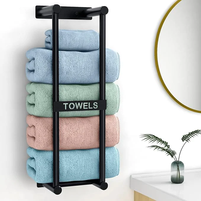 Minimalist STWWO Towel Racks for Bathroom Wall Mounted 22inch Wall Towel Rack for Rolled Traditional
