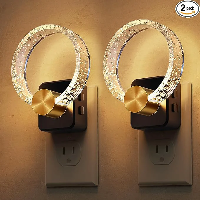 First-Class L LOHAS LED Night Lights Plug into Wall 2 Pack Plug in Night Lights Modern