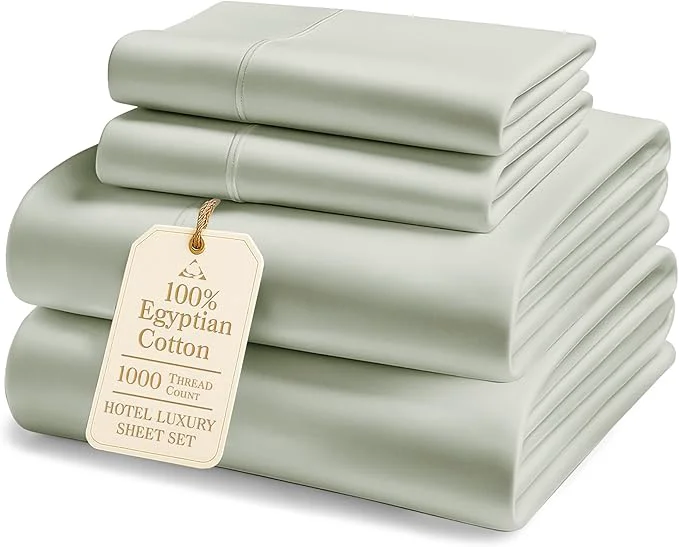 User-Friendly Egyptian Cotton King Size Sheets Set – Luxury 1000 Thread Count Buttery Soft amp Durable Christmas Sheets King Size Sateen Winter Sleep Comfort Snug Fit 15 quot Deep Pocket Hotel Comfort – Mineral Top-Quality