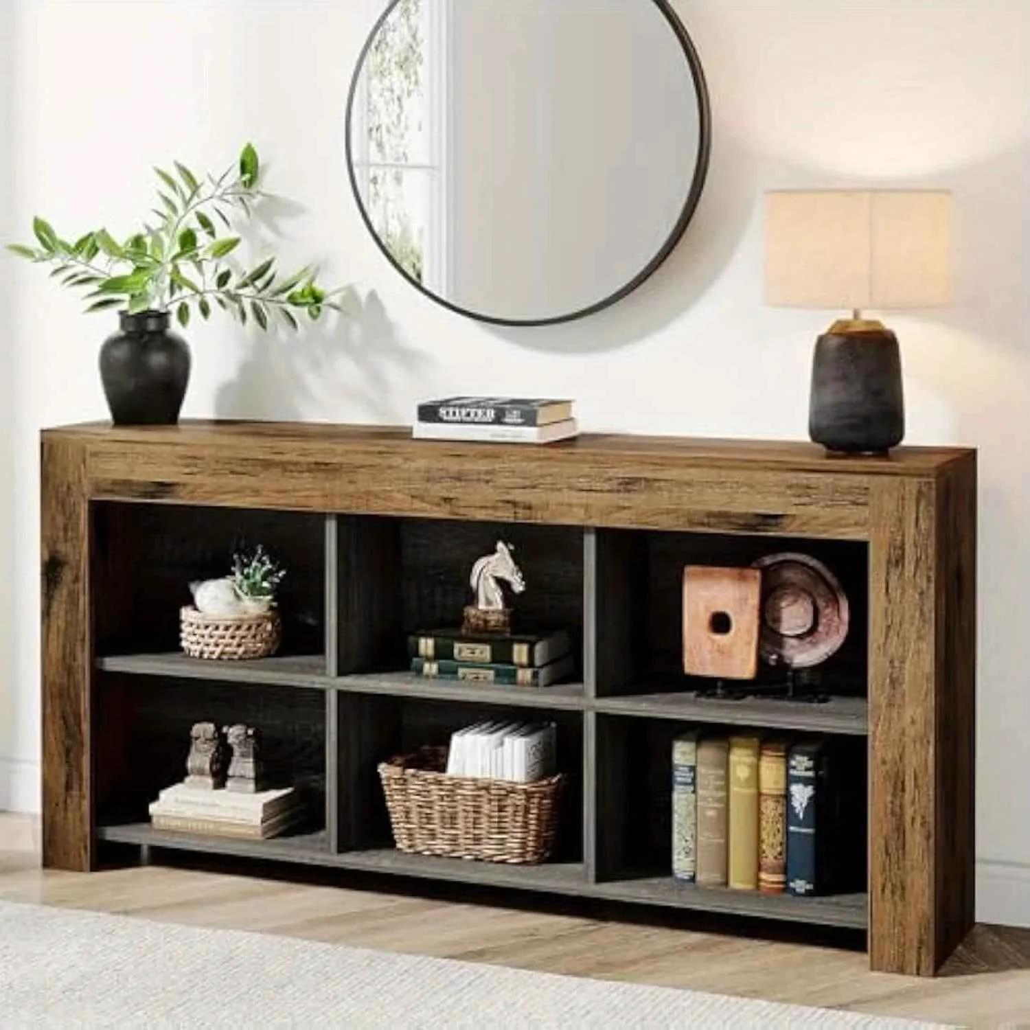 Genuine Console Table – Rustic Wood 63-Inch High-Grade