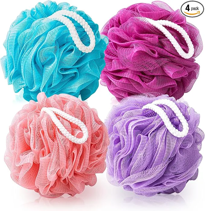 Specialty MTDLYICE Loofah for Women 75g 4 Pack Bath Sponge Soft Mesh Shower Puff Loofah Eco-Friendly