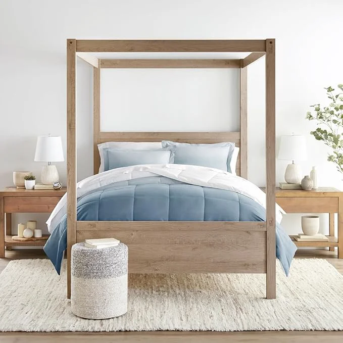 Secure LINENS amp HUTCH Comforter Set Patterned Microfiber All Season Down- Ultra Soft Bedding in Ocean Waves White – Full Queen Ocean Waves White Light Blue Fine Crafted