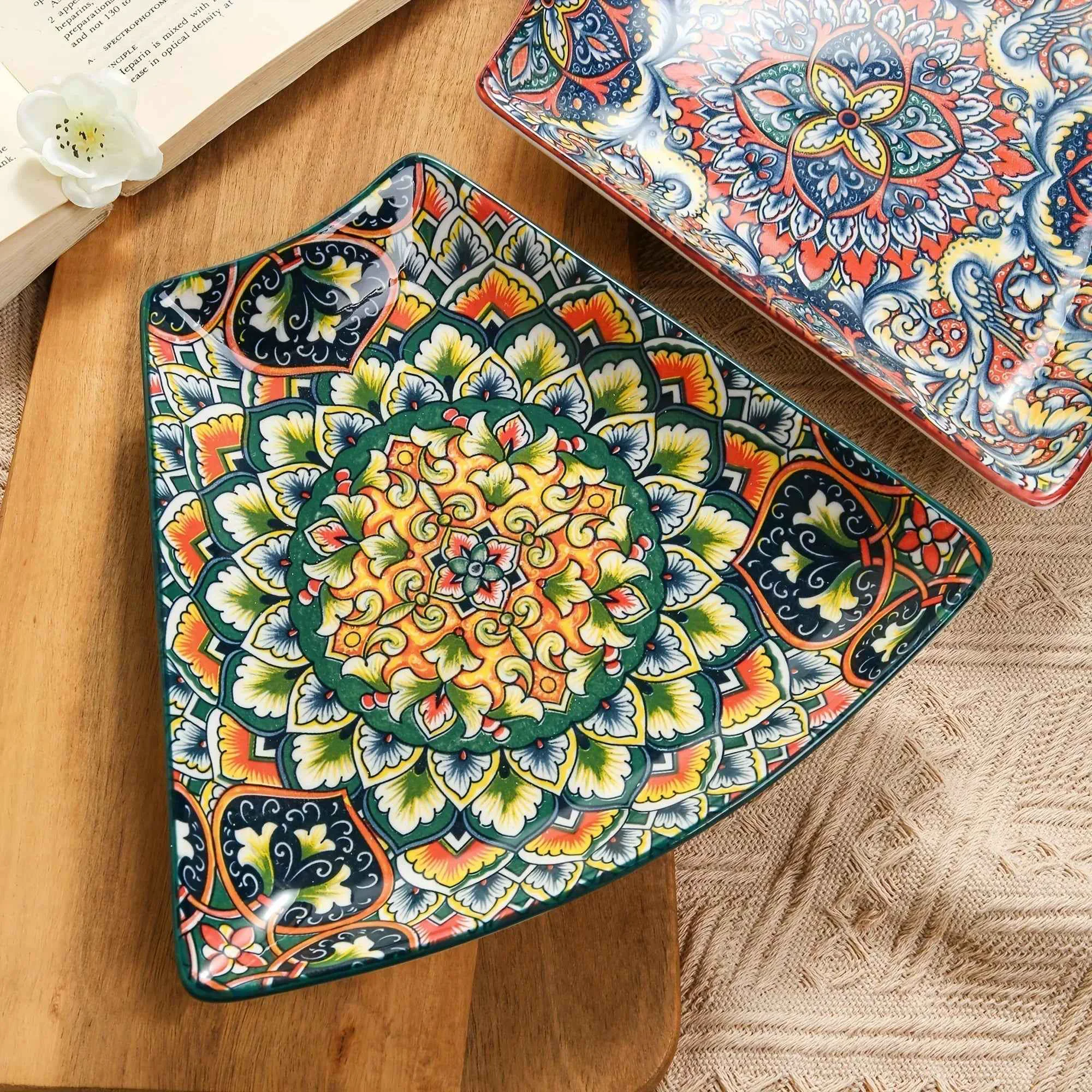 Advanced Serving Platter – Lacquered Ceramic Tiered Functional