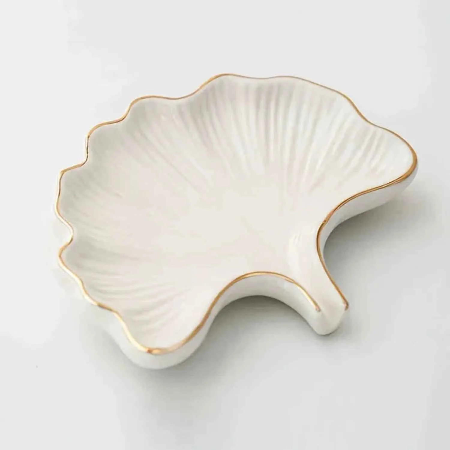 Sustainable Soap Dish – Ceramic Golden Leaf Consistent