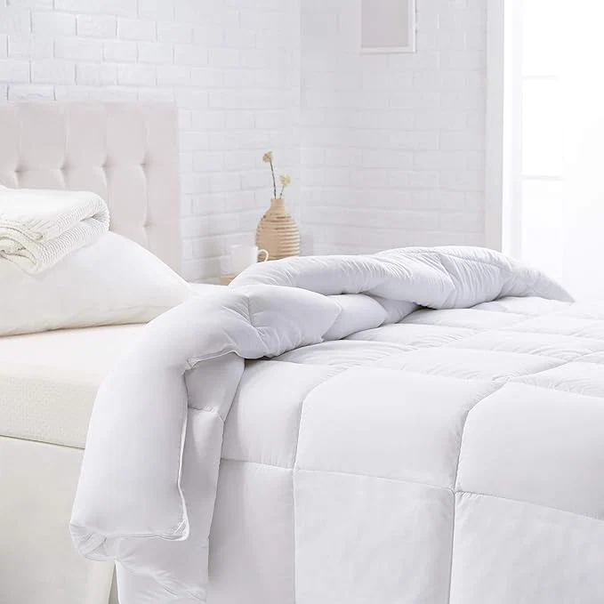 Reliable Amazon Basics White Down Comforter and Duvet Insert with Corner Tabs Machine Washable Twin Warm Green
