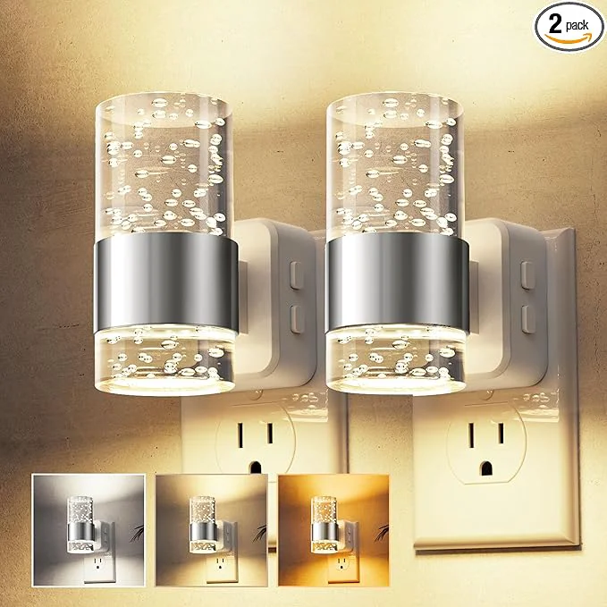 Detailed L LOHAS LED Night Lights Plug into Wall 2 Pack Dimmable Night Light Dependable