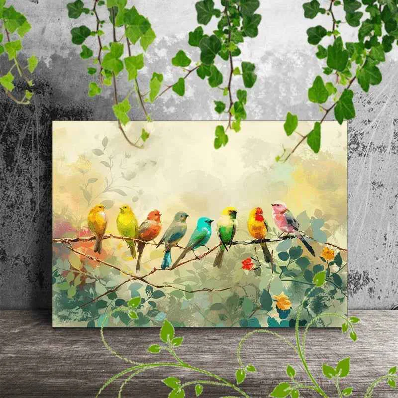 Long-Lasting Canvas Painting – Colorful Wooden High-End