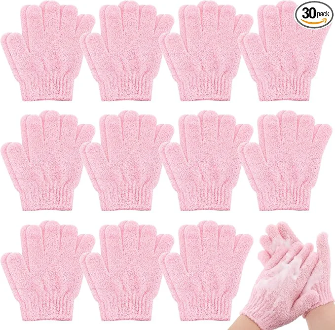 Artisan Ramede 30 Pair Exfoliating Glove Double Sided Exfoliating Bath Gloves Pack Clean
