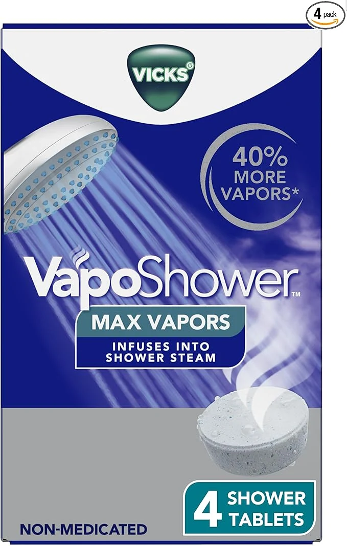Optimized Vicks VapoShower Max Tablets Non-Medicated Eucalyptus Shower Steamer Tablets Effective