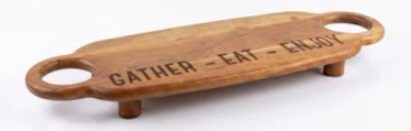 Fast House of Avana Gather Eat Enjoy Mango Wood Platter Top-Quality