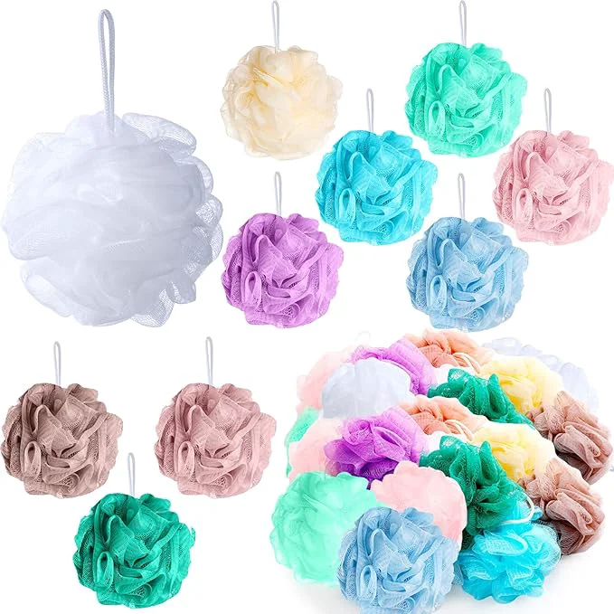 Elegant CHENGU 50 Pack Loofah Sponge Bath Sponge Shower Loofah Mesh Shower Ball Bath Optimized