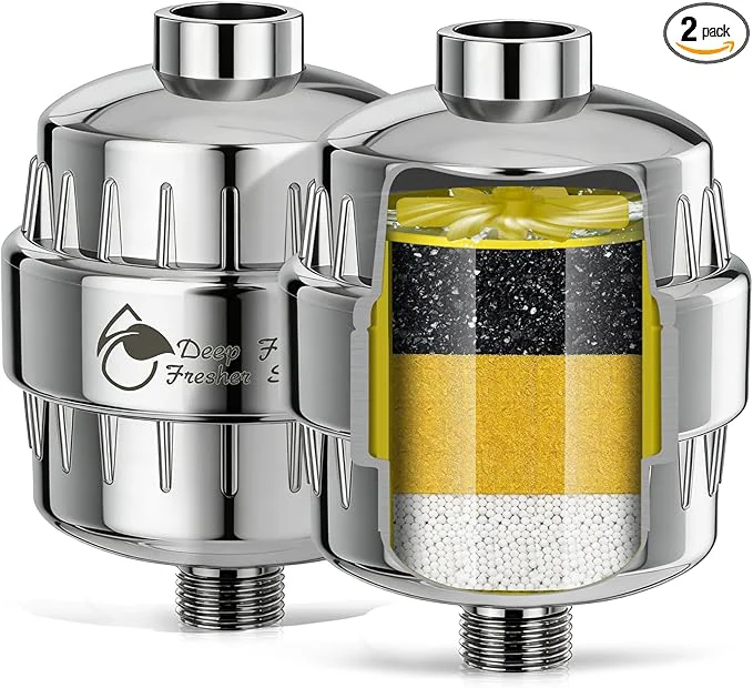 High-Performance Heavy Duty Shower Filter 2 Pack High Output Shower Water Filter Selected