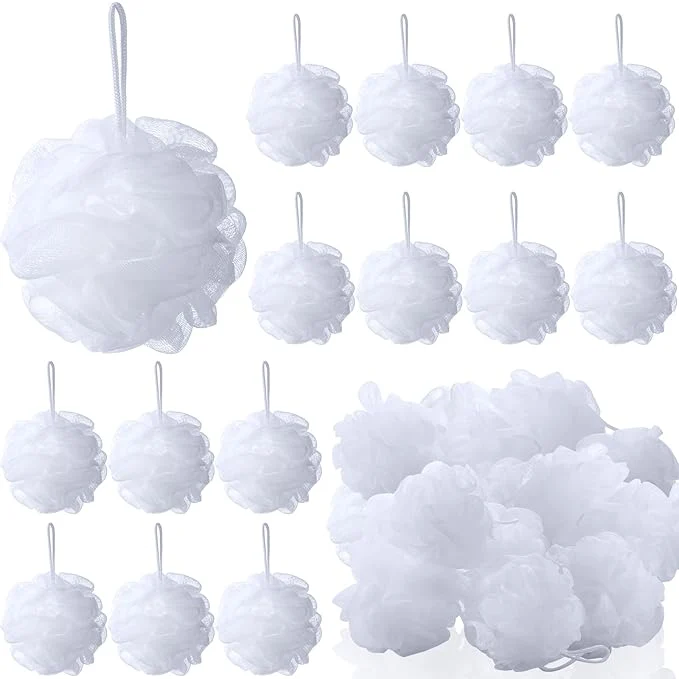 Trendy CHENGU 50 Pack Loofah Sponge Bath Sponge Shower Loofah Mesh Shower Ball Bath Easy-to-Use