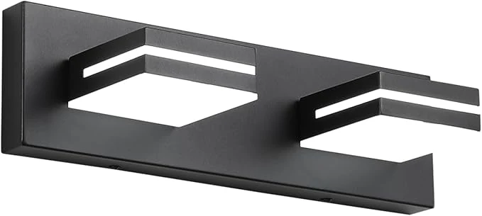 Effective SineRise LED Modern Bathroom Vanity Light Fixtures Matte Black Modern Acrylic High-End