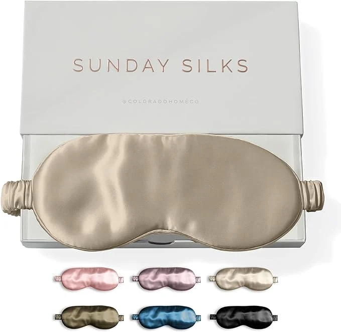 Authentic SUNDAYSILKS™ Exclusive Mulberry Silk Sleep Mask Soft Eye Covers and Responsible