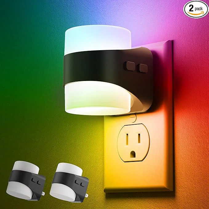 Specialty L LOHAS LED Colored Night Lights Plug into Wall 3 Brightness Level 1W Low Functional
