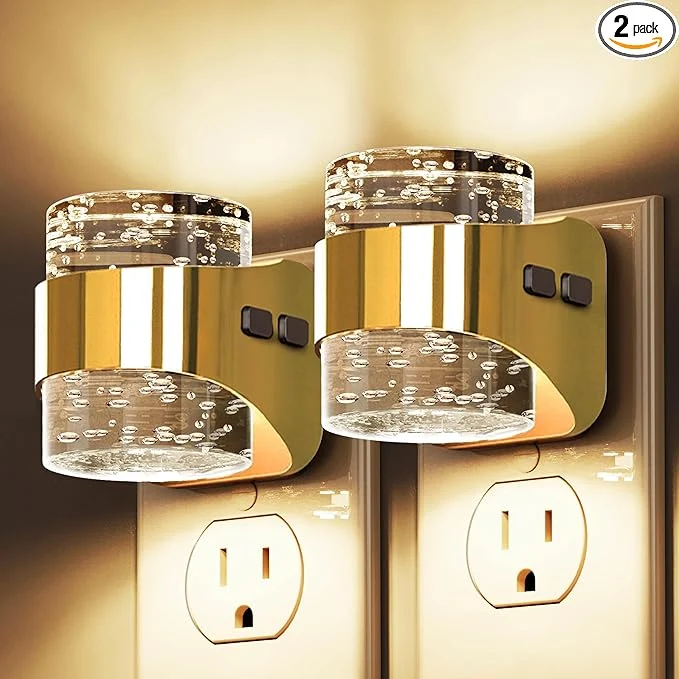 Premium Material L LOHAS LED Night Light 2 Pack 3000K Bubble Night Lights Plug into Wall Elite