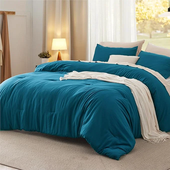 Elite Bedsure King Comforter Set Teal Soft Prewashed Bedding for All Seasons 3 Pieces GentleSoft™ Bed Set 1 Lightweight Comforter 104 quot x90 quot and 2 Pillowcases 20 quot x36 quot Superior