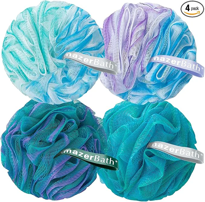 Efficient AmazerBath Charcoal Loofah Sponge Shower Loofah 60g PCS High-Grade