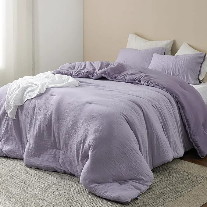 High-Quality Bedsure Queen Comforter Set Purple Lavender Soft Prewashed Bedding for All Seasons 3 Pieces GentleSoft™ Bed Set 1 Lightweight Comforter 90 quot x90 quot and 2 Pillowcases 20 quot x26 quot High-Performance