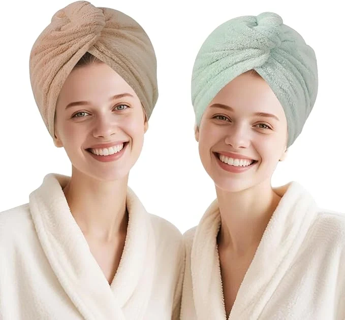 Healthy Microfiber Hair Drying Towel Wrap Breathable