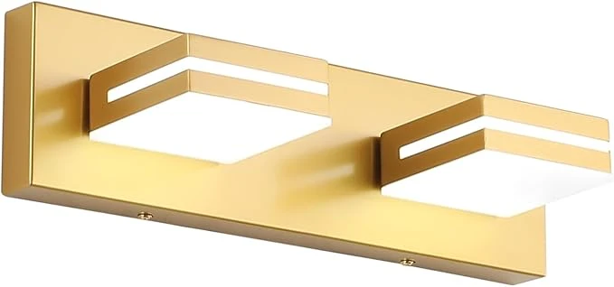 Organic SineRise LED Modern Bathroom Vanity Light Fixtures Matte Gold Modern Acrylic Fast