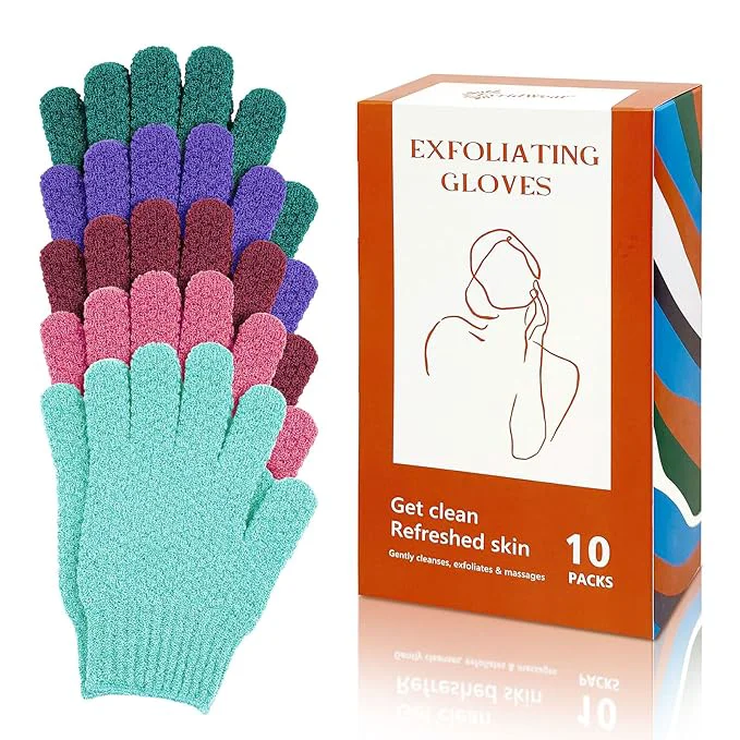 Elegant Evridwear Exfoliating Dual Texture Bath Gloves Fine Crafted