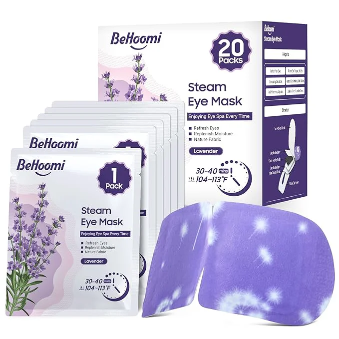 Smart BeHoomi 20Packs Steam Eye Mask Heated Eye Mask Warm Compress Durable